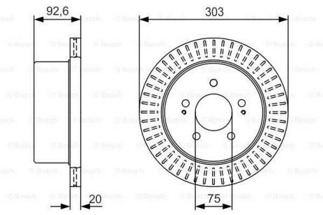 Диск гальмівний BOSCH 0986479V26