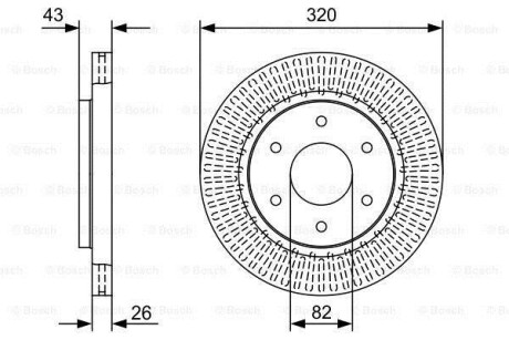 Тормозной диск NISSAN/INFINITI Armada/Titan/QX56 F'4,5-5,603>> BOSCH 0986479W45