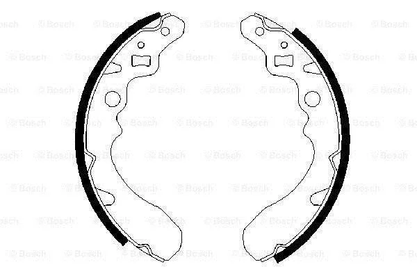 Комплект колодок гальмівних барабанних BOSCH 0986487504 (фото 1)