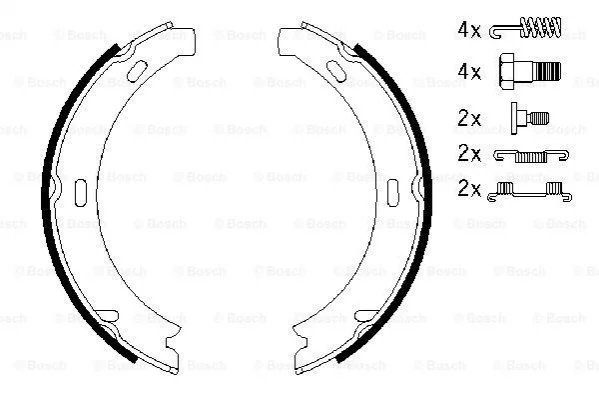 Тормозные колодки барабанные BOSCH 0986487584 (фото 1)