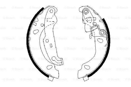 Колодки гальмівні барабанні BOSCH 0986487624 (фото 1)