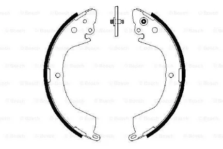 Тормозные колодки барабанные BOSCH 0986487684