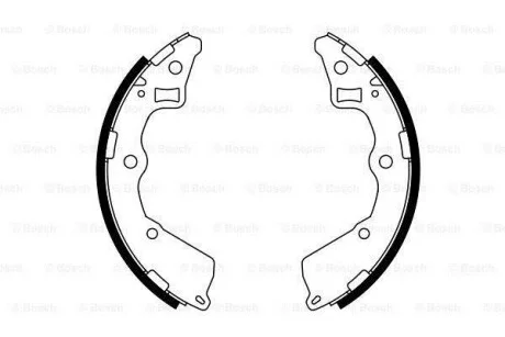 Тормозные колодки барабанные BOSCH 0986487757