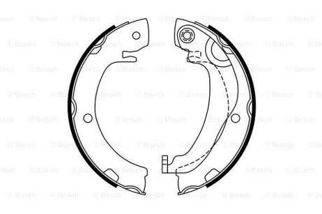 Колодки стоянкового гальма BOSCH 0986487763