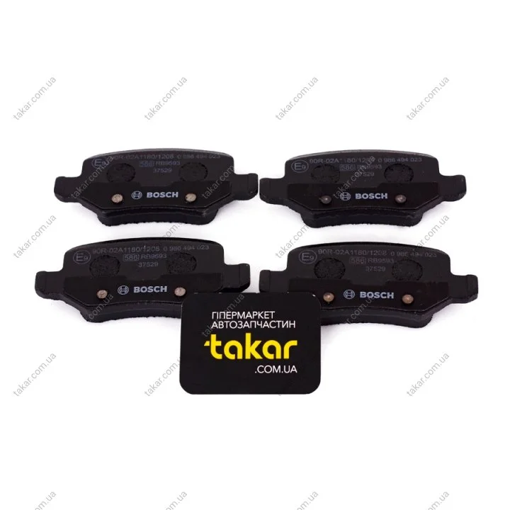 Тормозные колодки задние дисковые BOSCH 0 986 494 023 (фото 1)