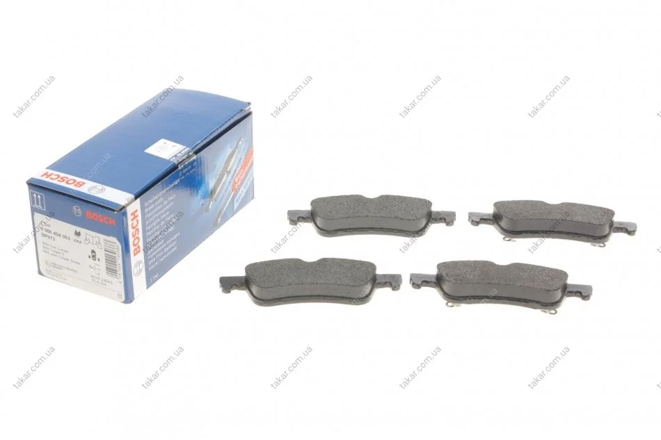 Тормозные колодки задние дисковые BOSCH 0986494063 (фото 1)