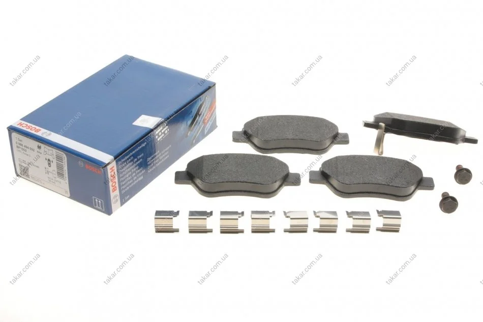 Тормозные колодки передние дисковые BOSCH 0986494092 (фото 1)