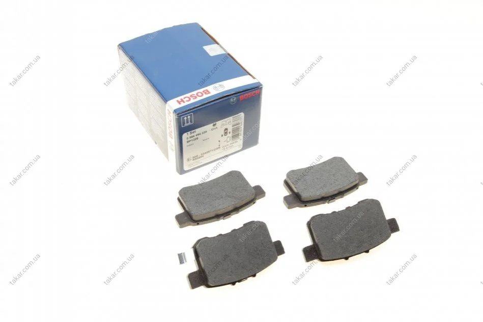 Тормозные колодки задние дисковые BOSCH 0 986 494 338 (фото 1)