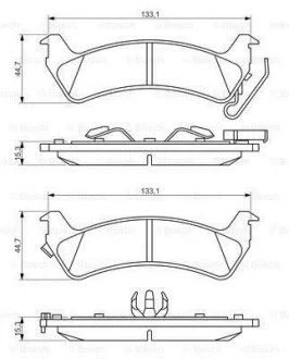 Тормозные колодки задние дисковые BOSCH 0986494348