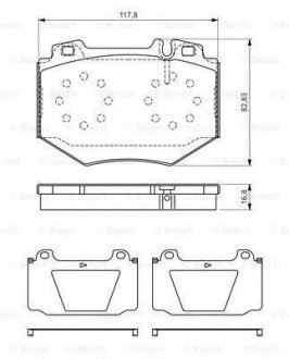 Тормозные колодки дисковые BOSCH 0986494352 (фото 1)