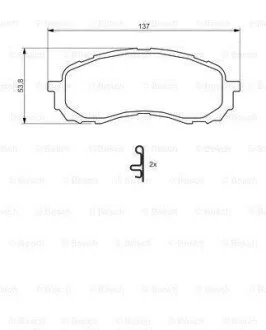 Тормозные колодки передние дисковые BOSCH 0986494373