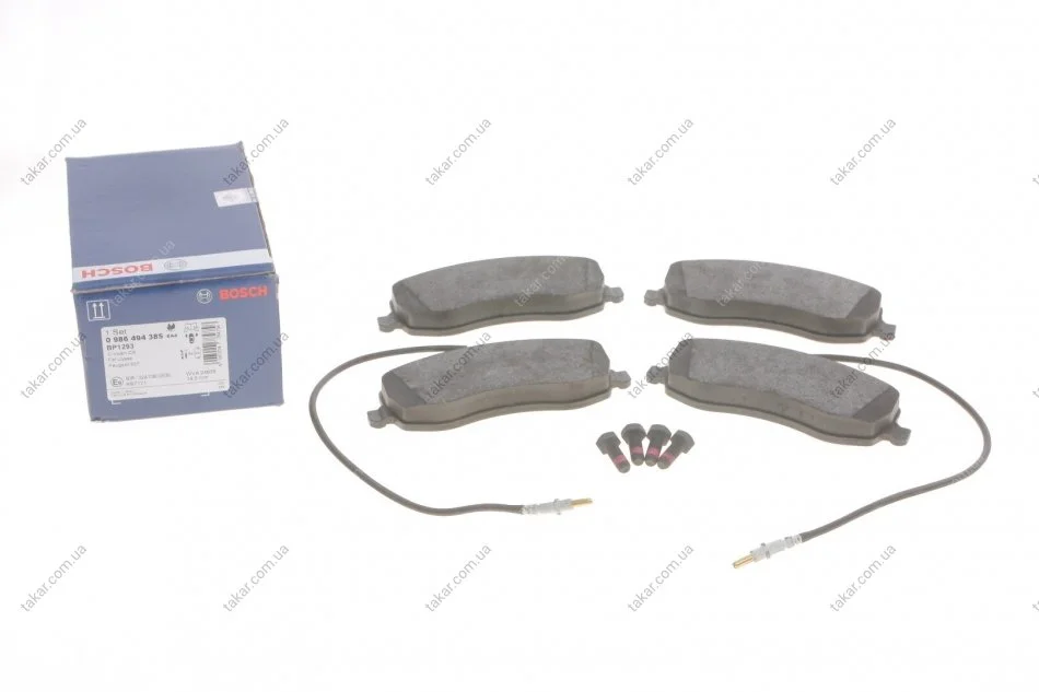 Гальмівні колодки передні дискові BOSCH 0986494385 (фото 1)