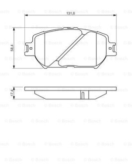 Тормозные колодки LEXUS GS300 "F "05-11 BOSCH 0986494418