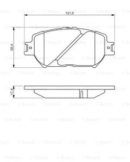 Гальмівні колодки передні дискові BOSCH 0986494418