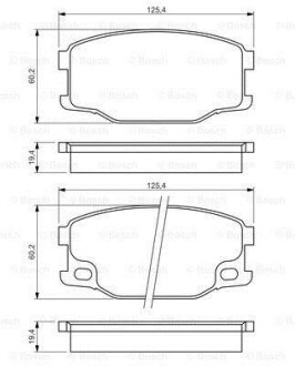 Тормозные колодки дисковые 0 986 494 442 BOSCH 0986494442 (фото 1)