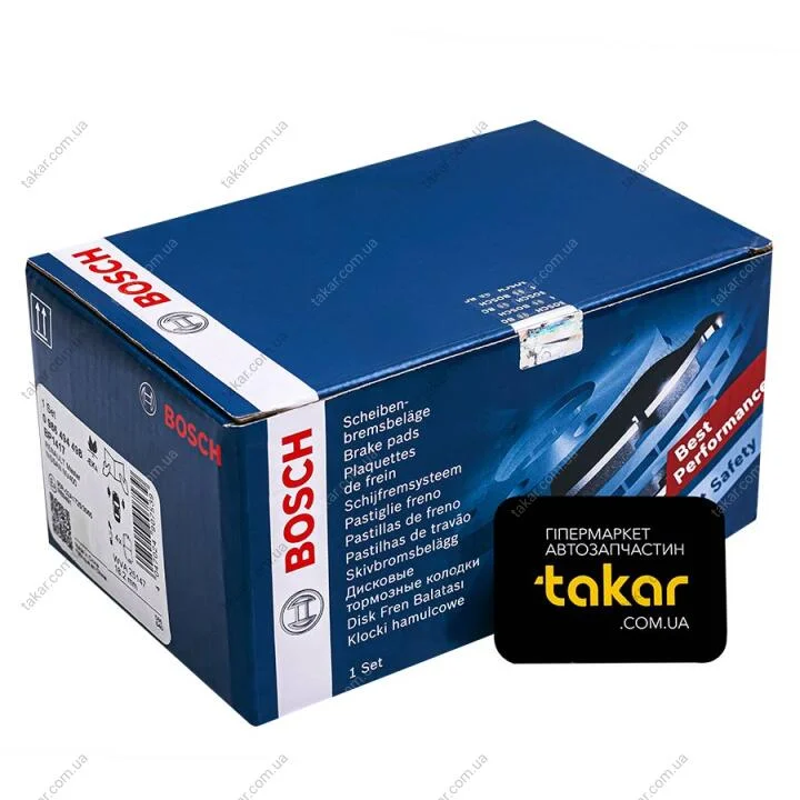Гальмівні колодки передні дискові BOSCH 0 986 494 498 (фото 1)