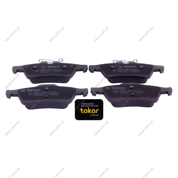 Тормозные колодки задние дисковые BOSCH 0 986 494 528 (фото 1)