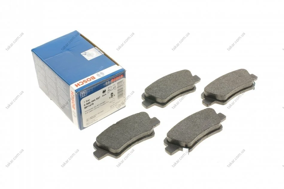 Тормозные колодки задние дисковые BOSCH 0 986 494 557 (фото 1)