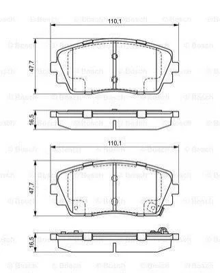 Тормозные колодки передние дисковые BOSCH 0986494688 (фото 1)