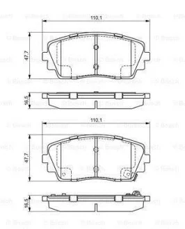 Тормозные колодки передние дисковые BOSCH 0986494688