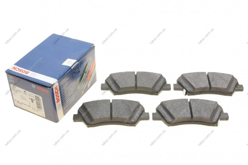Гальмівні колодки передні дискові BOSCH 0986494691 (фото 1)