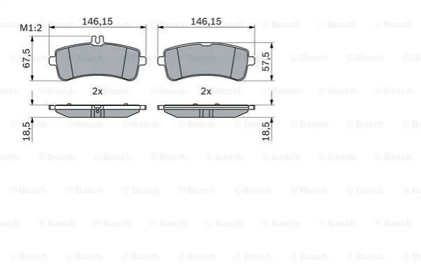 Тормозные колодки дисковые BOSCH 0986494764 (фото 1)