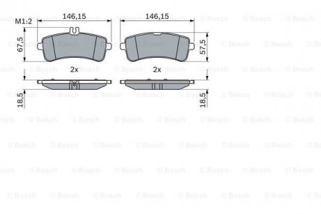 Колодки гальмівні дискові (комплект 4 шт) BOSCH 0986494764