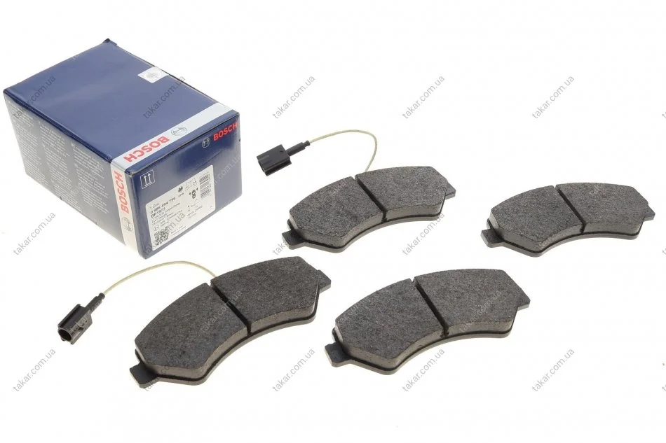 Гальмівні колодки передні дискові BOSCH 0986494799 (фото 1)