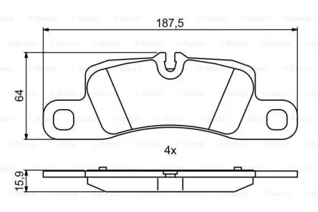 Тормозные колодки дисковые BOSCH 0986494869