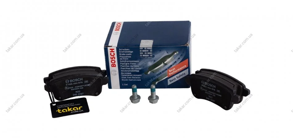 Тормозные колодки дисковые BOSCH 0986494978 (фото 1)