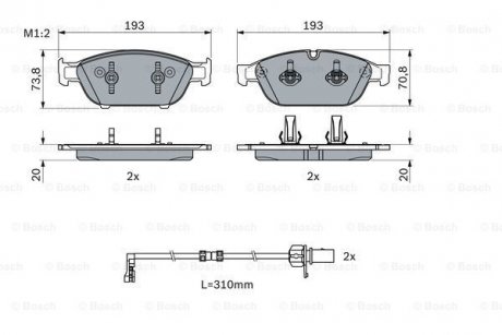 Гальмівні колодки дискові BOSCH 0986494986 (фото 1)