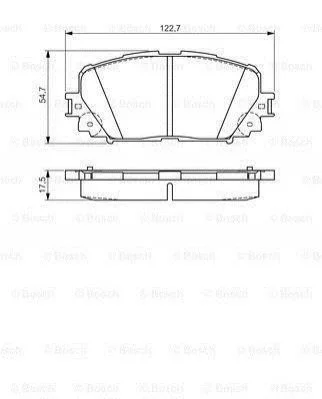 Гальмівні колодки передні дискові BOSCH 0986495109 (фото 1)