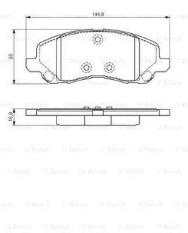 Комплект тормозных колодок из 4 шт. дисков BOSCH 0986495170 (фото 1)