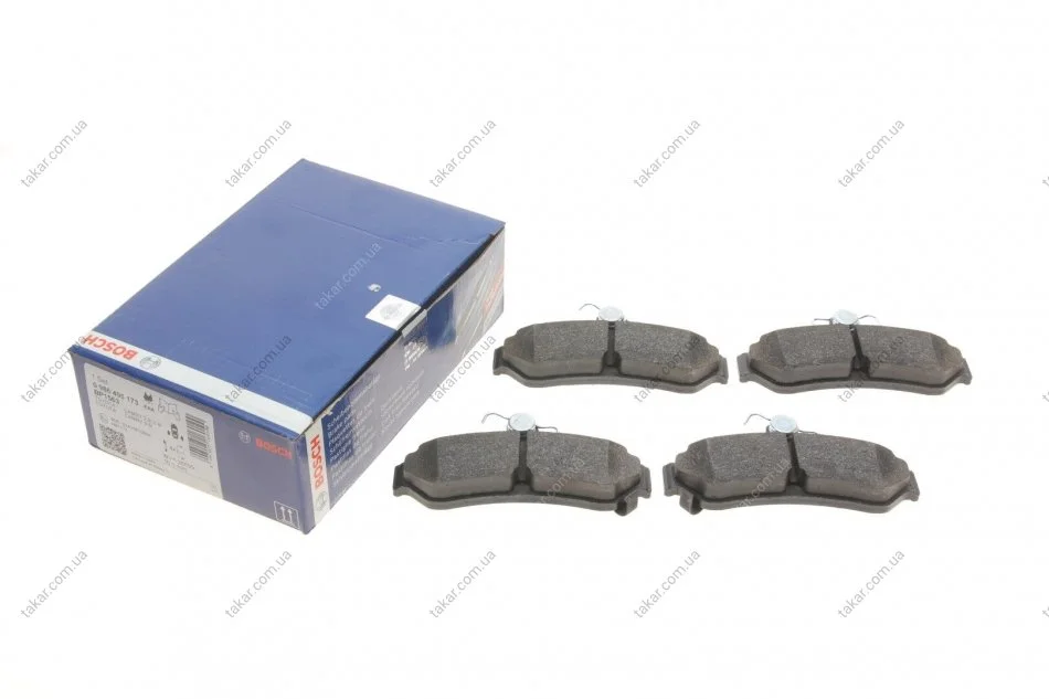 Тормозные колодки задние дисковые BOSCH 0986495173 (фото 1)