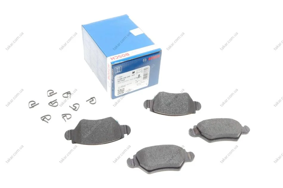 Тормозные колодки задние дисковые BOSCH 0 986 495 250 (фото 1)