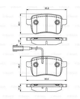 Гальмівні колодки задні дискові BOSCH 0986495305