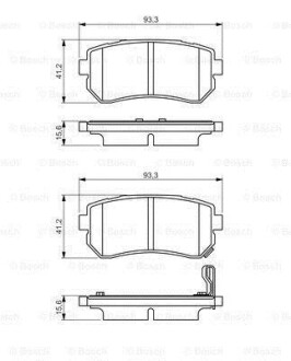 ДИСКОВЫЕ КОЛОДКИ ЗАДНI BOSCH 0 986 495 354 (фото 1)