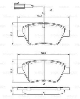 Колодки тормозные дисковые BOSCH 0986495378 (фото 1)