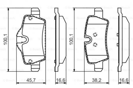 Гальмівні колодки дискові 0 986 495 427 BOSCH 0986495427 (фото 1)