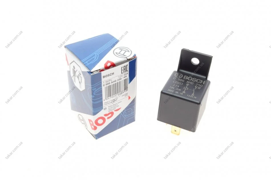 Автомобильное реле 12V BOSCH 0986AH0250 (фото 1)
