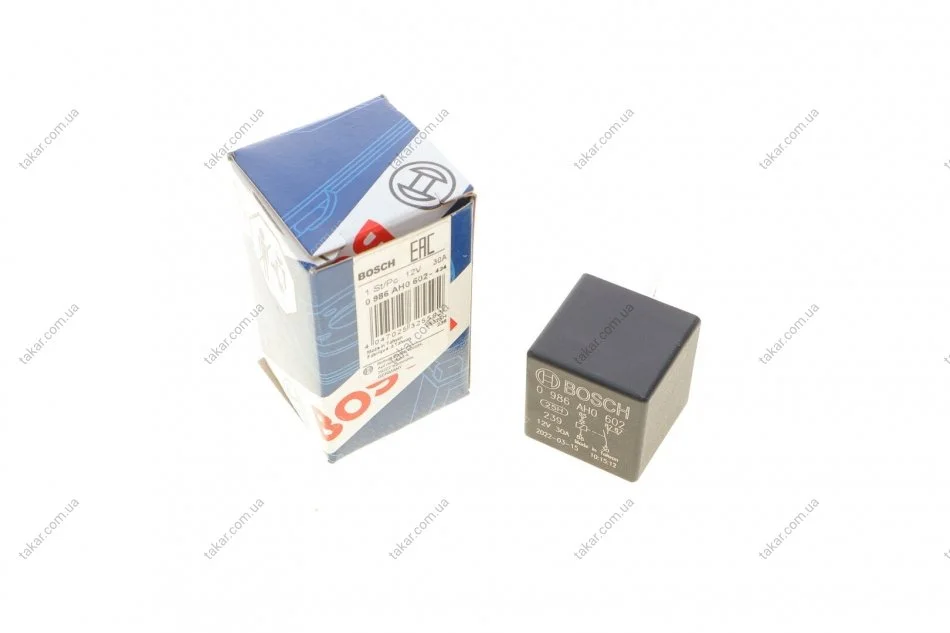 Автомобильное реле 12V BOSCH 0986AH0602 (фото 1)