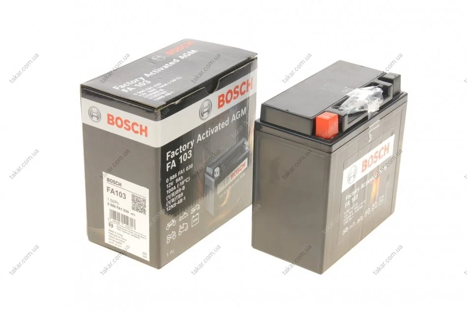 Мотоциклетна акумуляторна батарея BOSCH 0986FA1030 (фото 1)