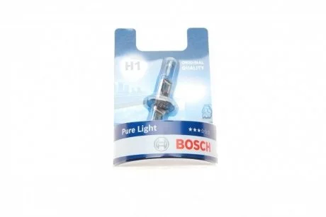 Лампа розжарювання H1 12V 55W P14,5s PURE LIGHT (вир-во Bosch) BOSCH 1 987 301 005