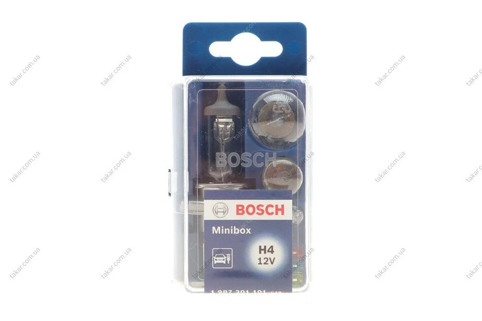 Лампа фарна (набір) H4 12V 60/55W P43t minibox (вир-во Bosch) BOSCH 1 987 301 101 (фото 1)