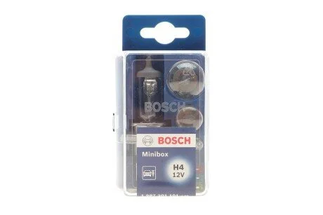 Лампа фарна (набір) H4 12V 60/55W P43t minibox (вир-во Bosch) BOSCH 1 987 301 101