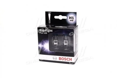 Лампа H1 55W 12V Gigalight Plus 120 бокс 2 шт. - кратн. 10 шт BOSCH 1 987 301 105