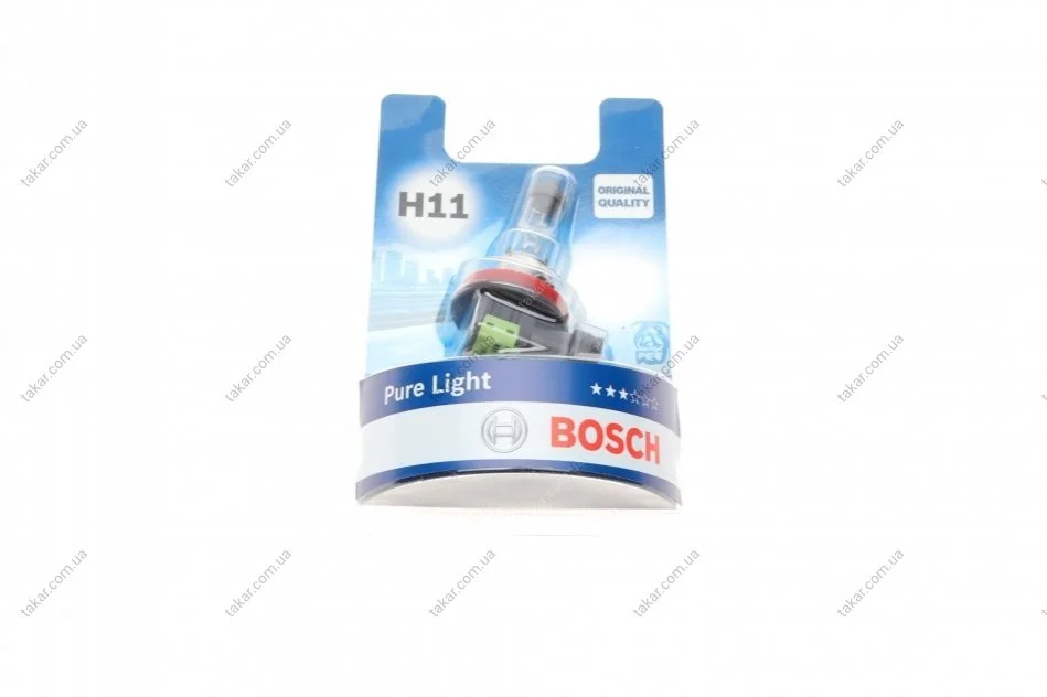 Лампа H11 55W 12V Pure Light блистер - кратн. 20 шт BOSCH 1987301339 (фото 1)