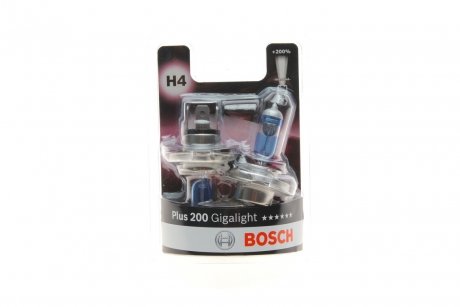Лампа 12V 60/55W H4 Plus 200 Gigalight (к-кт 2шт) BOSCH 1987301435