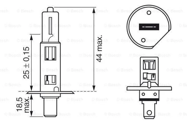 Лампа h1 daytime 12v w-v (вир-во Bosch) BOSCH 1987302018 (фото 1)