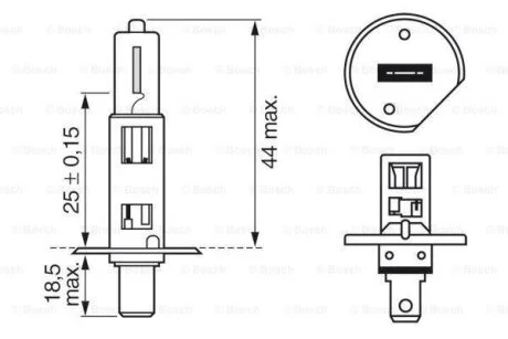 Лампа h1 daytime 12v w-v BOSCH 1987302018